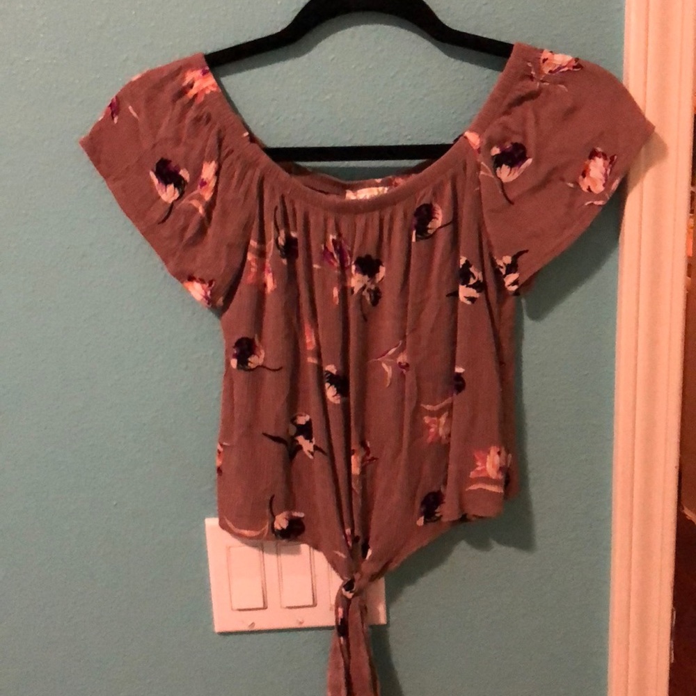 Off the shoulder floral top